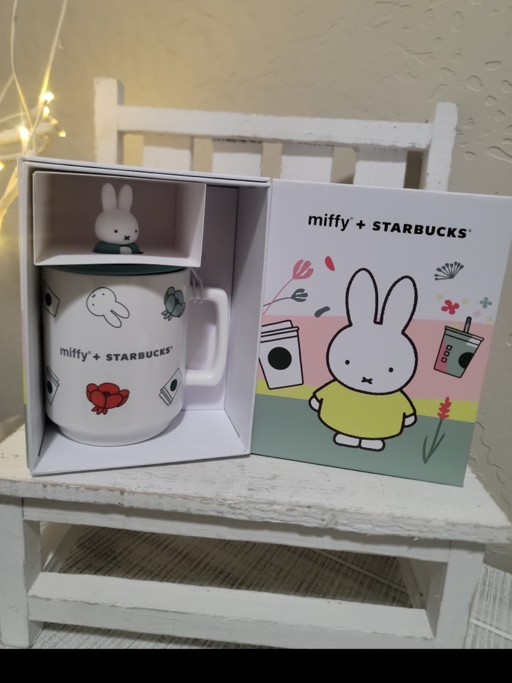 Miffy x Starbucks Ceramic Mug with Miffy Lid Figurine - White & Pastel